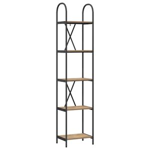 vidaXL Raft pentru cărți 5 niveluri 40 x 30 x 183 cm Lemn prelucrat