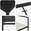 vidaXL Set de masă pentru grădină 5 pcs Negru