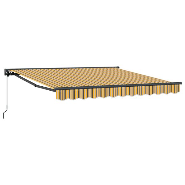 vidaXL Cortina Retractabilă Manual Galben și gri 350 x 250 cm