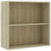 vidaXL Bibliotecă, stejar sonoma, 80x30x76,5 cm, lemn prelucrat