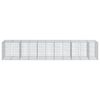 vidaXL Coș gabion cu capac, 550x100x100 cm, fier galvanizat