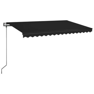 vidaXL Copertină automată cu LED & senzor v&acirc;nt, antracit, 450x350 cm