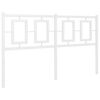 vidaXL Tăblie de pat metalică, alb, 135 cm