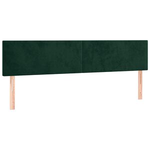 vidaXL Tăblii de pat, verde &icirc;nchis, 180x5x78/88 cm, catifea