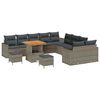vidaXL Set de canapele pentru grădină 13 pcs Gri poliratan