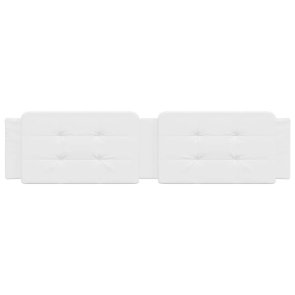 vidaXL Pernă pentru tăblie pat, Zadar, alb, 200 cm, piele artificială
