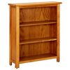 vidaXL Bibliotecă cu 3 rafturi, 70 x 22,5 x 82 cm, lemn masiv stejar