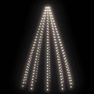 vidaXL Instalație brad de Crăciun cu 250 LED-uri, alb rece, 250 cm