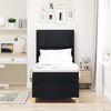 vidaXL Pat cu arcuri cu saltea Negru 80 x 200 cm țesătură