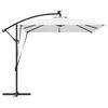 vidaXL Parasol banana cu brațe Nisipiu 249 x 249 x 250 cm