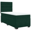 vidaXL Pat box spring cu saltea, verde &icirc;nchis, 100x200 cm, catifea