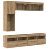 vidaXL Cabinet TV 7 pcs Stejar Artizanal Lemn compozit