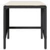vidaXL Set mobilier de grădină cu perne, 4 piese, negru, poliratan