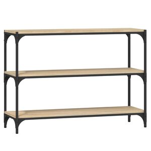 vidaXL Raft cărți stejar sonoma 100x33x70,5 cm, lemn prelucrat și oțel