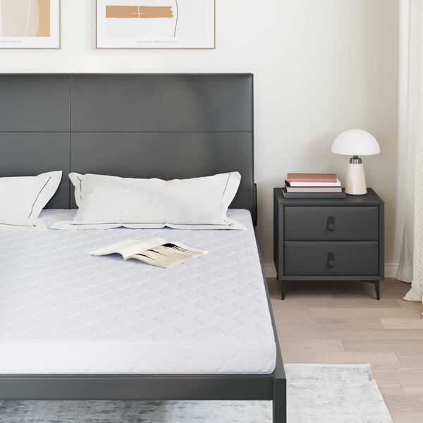 vidaXL Saltea Alb 200 x 200 cm Material Jacquard