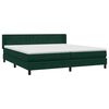 vidaXL Pat box spring cu saltea, verde &icirc;nchis, 180x220 cm, catifea