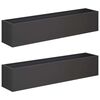 vidaXL Vază pentru Grădină 2 buc. Negru 100 x 20 x 20 cm