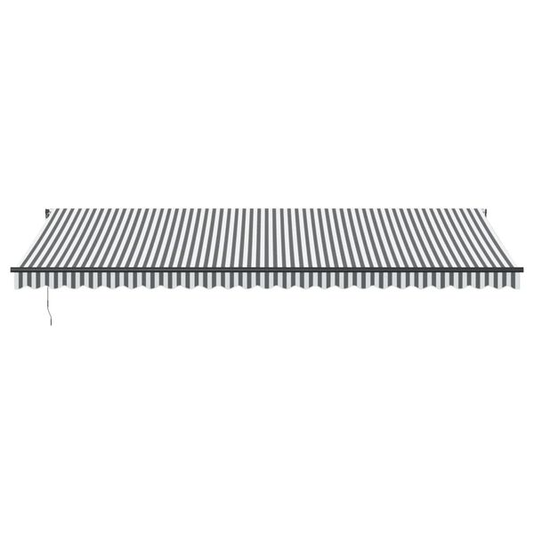 vidaXL Copertină retractabilă automat LED-uri antracit/alb 600x350 cm