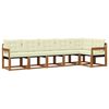 vidaXL Set de canapele de exterior cu pernă 6 pcs Natural și Crem