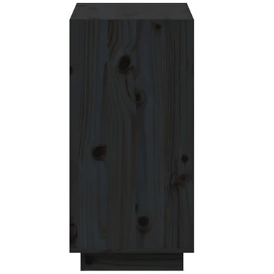 vidaXL Bibliotecă, negru, 60x35x71 cm, lemn masiv de pin