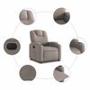 vidaXL Fotoliu rabatabil electric, gri taupe, material textil