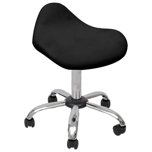 vidaXL Scaun de spa Negru 50 x 50 x (58,5-74,5) cm Piele artificiala