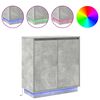 vidaXL Bufet LED cu raft Gri din beton 71 x 34,5 x 75 cm Lemn compozit