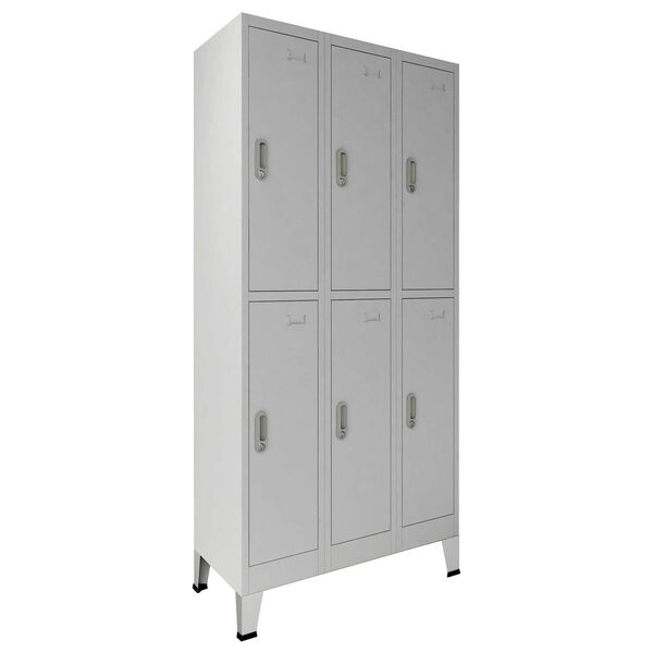 vidaXL Dulap de locker Gri 45 x 90 x 180 cm