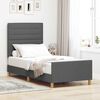 vidaXL Cadru de pat cu headboard Gri &icirc;nchis 80 x 200 cm țesătură