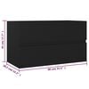 vidaXL Set mobilier de baie, negru, lemn prelucrat