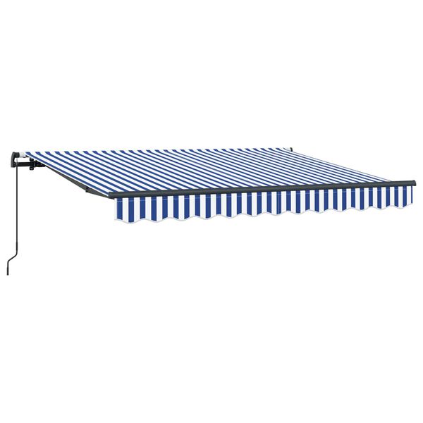 vidaXL Cortina Retractabilă Manual albastru 250 x 200 cm țesătură