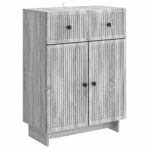 vidaXL Bufet cu sertar Sonoma gri 66 x 34,5 x 90 cm Lemn prelucrat