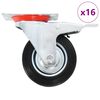 vidaXL Roți pivotante, 16 buc., 100 mm