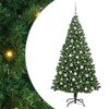 vidaXL Brad de Crăciun artificial Verde 210 cm PVC și Oțel și Plastic