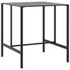 vidaXL Masă de bar, negru, 100x100x110 cm, oțel vopsit electrostatic