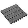 vidaXL Plăci pentru Deck Design 3D 11 buc. Gri 30 x 30 cm WPC