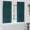 vidaXL Perdele opace 2 pcs Verde &icirc;nchis 140 x 175 cm Catifea