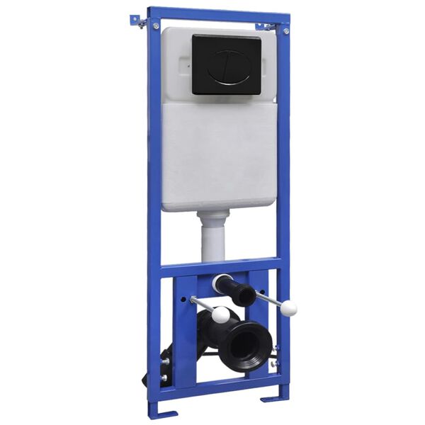 vidaXL Vas toaletă suspendat cu rezervor încastrat înalt, ceramică