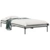 vidaXL Cadru de pat, gri sonoma, 75x190 cm, lemn prelucrat și metal