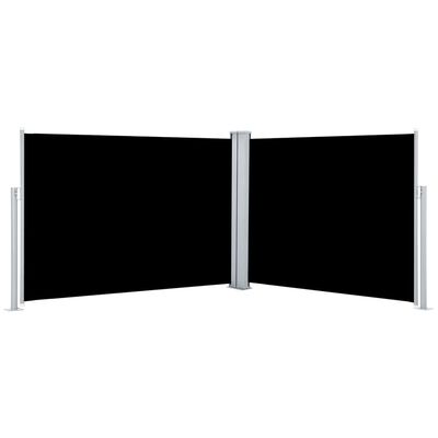 vidaXL Copertină laterală retractabilă, negru, 120 x 1000 cm