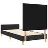 vidaXL Cadru de pat cu headboard Negru 100 x 200 cm țesătură