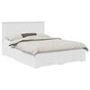 vidaXL Cadru de pat cu headboard Alb 150 x 200 cm Lemn compozit