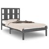vidaXL Cadru de pat, gri, 100x200 cm, lemn masiv de pin