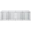 vidaXL Pat ridicat din gabion Argintiu 200 x 50 x 60 cm