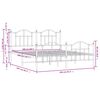 vidaXL Cadru pat fără saltea, cu tăblie picioare negru 160x200cm metal
