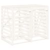 vidaXL Magazie dublă depozitare coș de gunoi dublu, alb lemn masiv pin