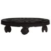 vidaXL Cărucior pentru plante cu roți, diametru 30 cm, negru, 170 kg