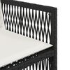 vidaXL Set mobilier de grădină cu perne, 15 piese, negru, poliratan