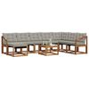 vidaXL Set de canapele de exterior 9 pcs Gri natural și deschis