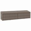 vidaXL Cutie de depozitare de grădină gri 220x50x58 cm Poly Ratan